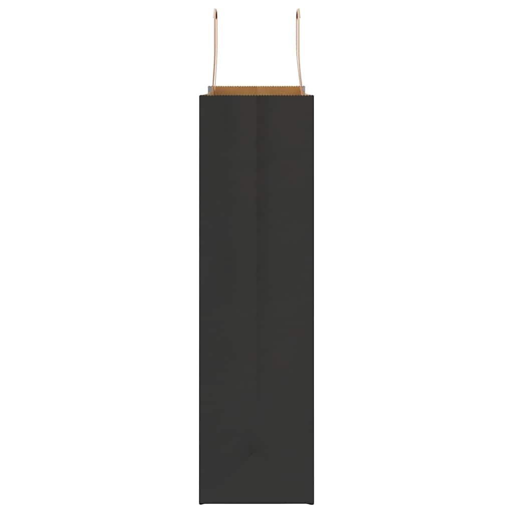 Papiertragetaschen 50 Stk. mit Henkeln Schwarz 32x12x42 cm