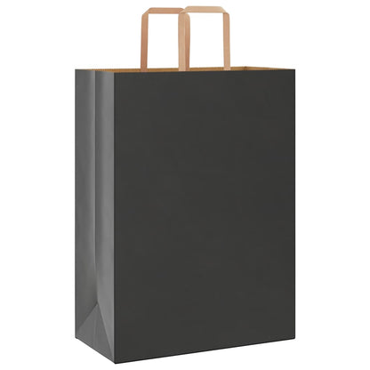 Papiertragetaschen 50 Stk. mit Henkeln Schwarz 32x17x44 cm