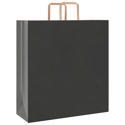 Papiertragetaschen 50 Stk. mit Henkeln Schwarz 45x17x48 cm
