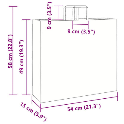 Papiertragetaschen 50 Stk. mit Henkeln Schwarz 54x15x49 cm