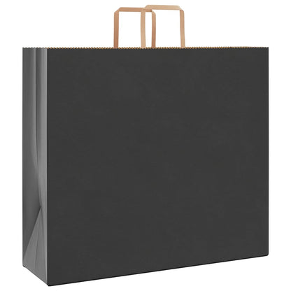Papiertragetaschen 50 Stk. mit Henkeln Schwarz 54x15x49 cm