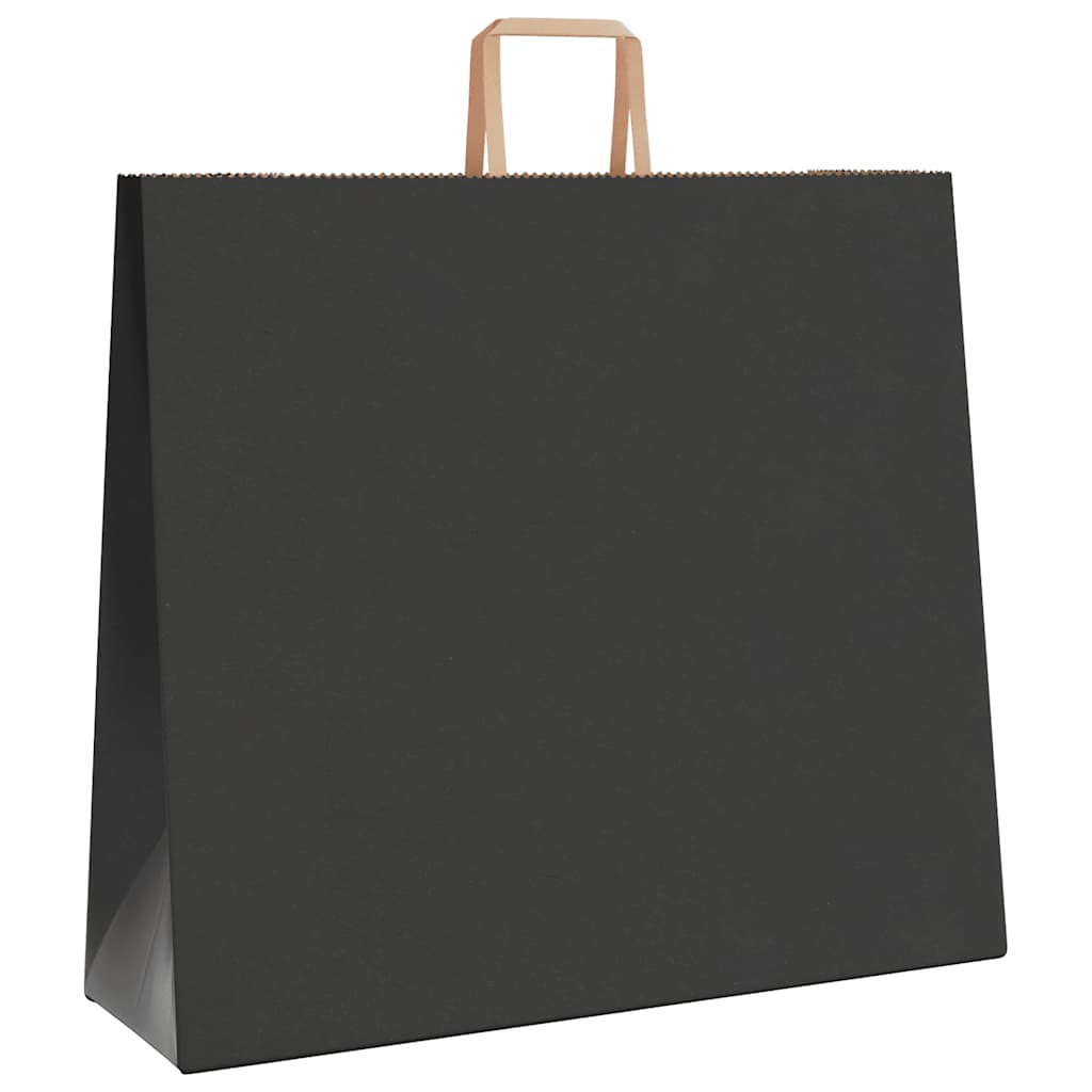 Papiertragetaschen 50 Stk. mit Henkeln Schwarz 54x15x49 cm