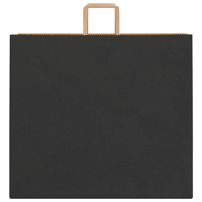 Papiertragetaschen 50 Stk. mit Henkeln Schwarz 54x15x49 cm