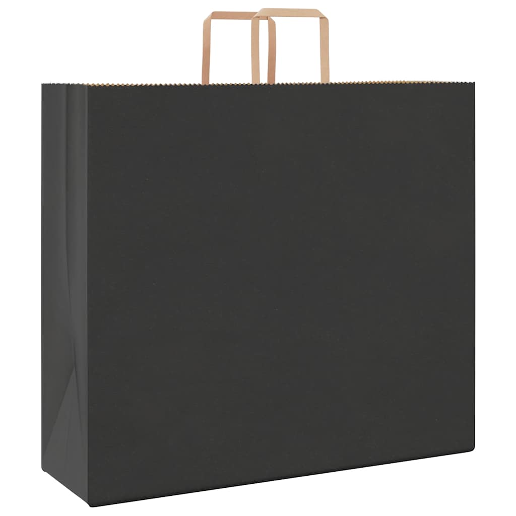 Papiertragetaschen 50 Stk. mit Henkeln Schwarz 54x15x49 cm