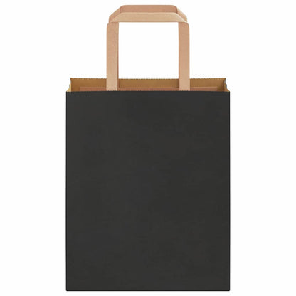 Papiertragetaschen 250 Stk. mit Henkeln Schwarz 18x8x22 cm
