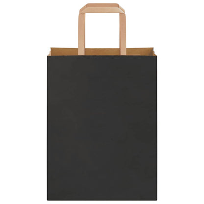 Papiertragetaschen 250 Stk. mit Henkeln Schwarz 21x11x28 cm