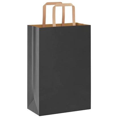 Papiertragetaschen 250 Stk. mit Henkeln Schwarz 21x11x31 cm