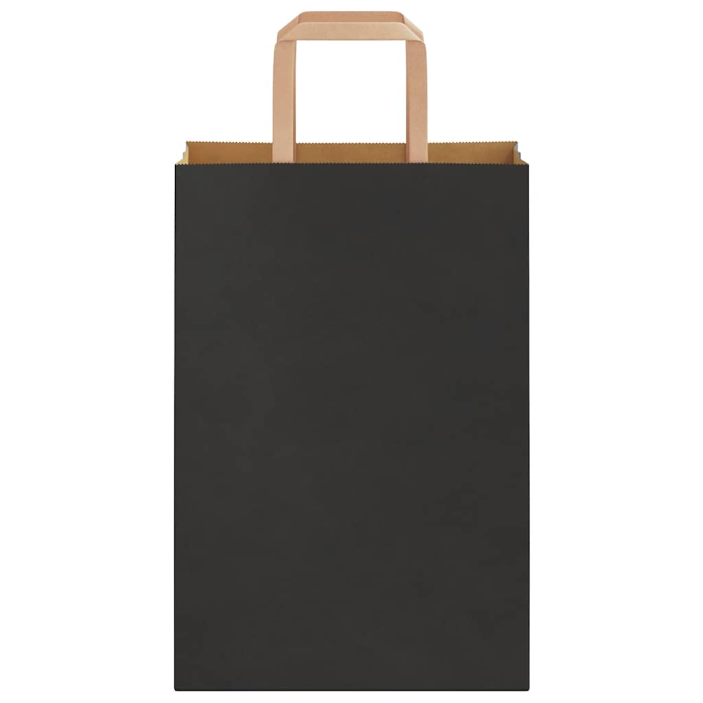 Papiertragetaschen 250 Stk. mit Henkeln Schwarz 21x11x31 cm