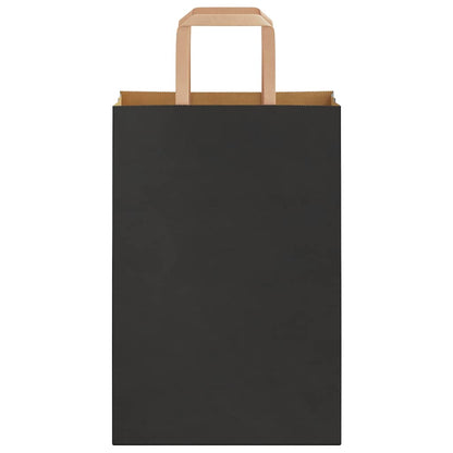 Papiertragetaschen 250 Stk. mit Henkeln Schwarz 21x11x31 cm