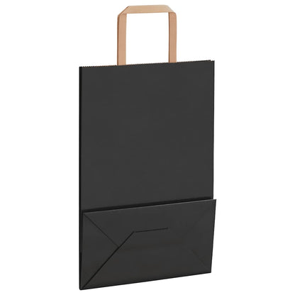 Papiertragetaschen 250 Stk. mit Henkeln Schwarz 21x11x31 cm