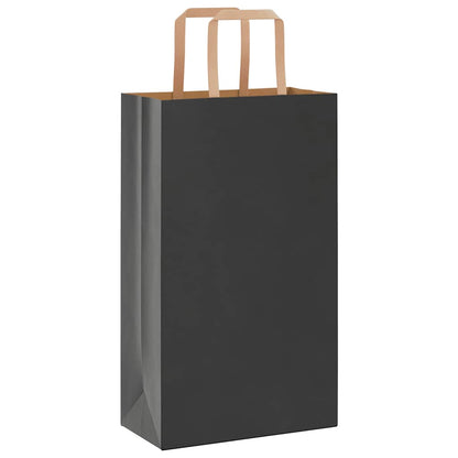 Papiertragetaschen 250 Stk. mit Henkeln Schwarz 21x11x36 cm