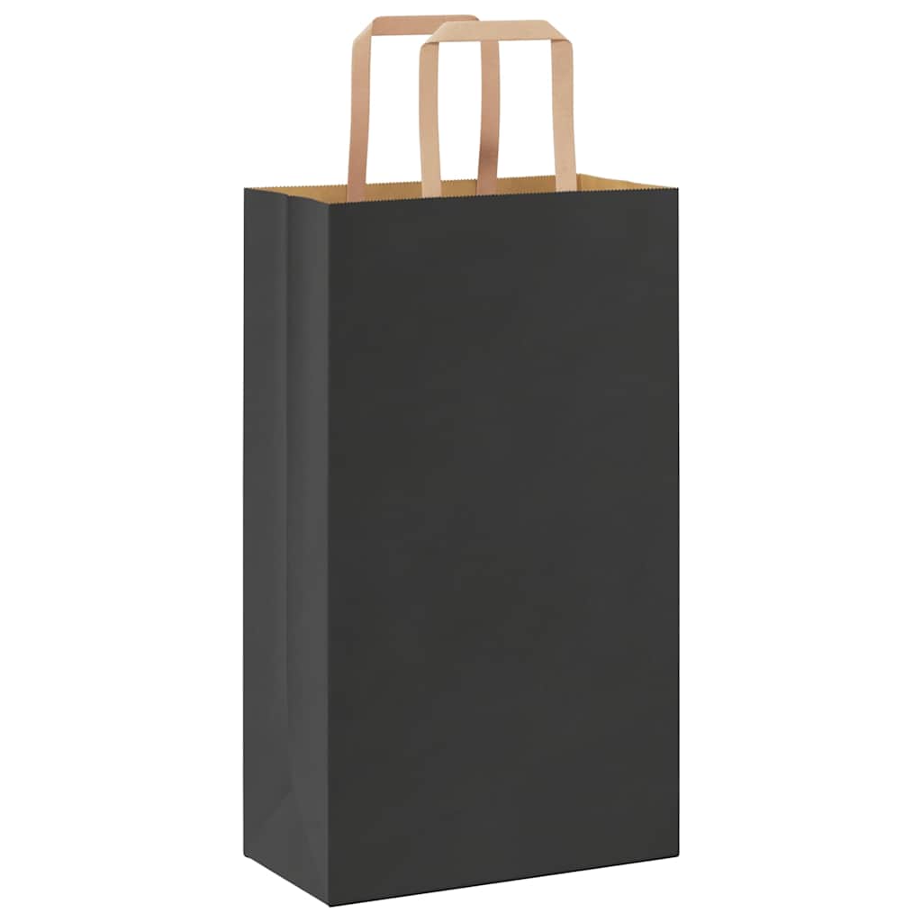 Papiertragetaschen 250 Stk. mit Henkeln Schwarz 21x11x36 cm