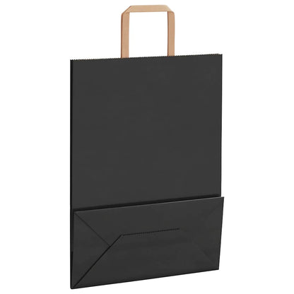 Papiertragetaschen 250 Stk. mit Henkeln Schwarz 26x12x35 cm
