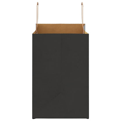 Papiertragetaschen 250 Stk. mit Henkeln Schwarz 26x17x25 cm