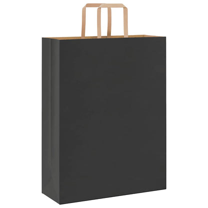 Papiertragetaschen 250 Stk. mit Henkeln Schwarz 32x12x42 cm