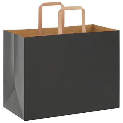 Papiertragetaschen 250 Stk. mit Henkeln Schwarz 32x17x25 cm