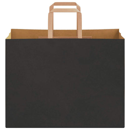 Papiertragetaschen 250 Stk. mit Henkeln Schwarz 32x17x25 cm