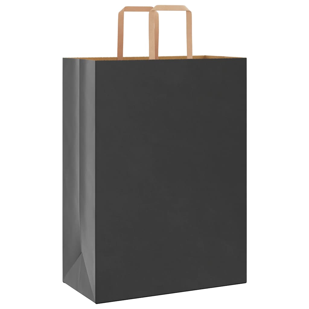 Papiertragetaschen 250 Stk. mit Henkeln Schwarz 32x17x44 cm
