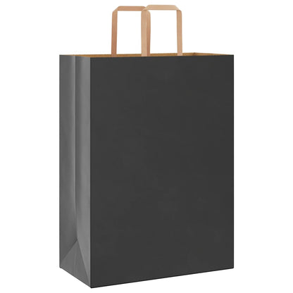 Papiertragetaschen 250 Stk. mit Henkeln Schwarz 32x17x44 cm