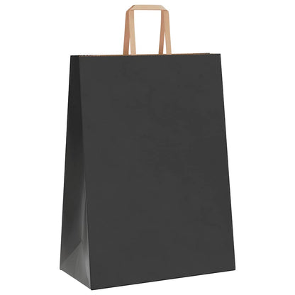 Papiertragetaschen 250 Stk. mit Henkeln Schwarz 32x17x44 cm