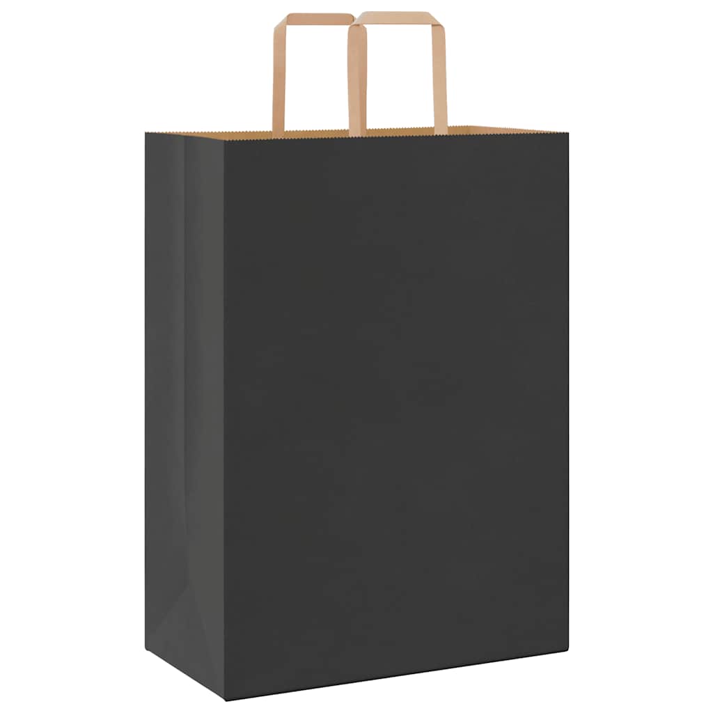 Papiertragetaschen 250 Stk. mit Henkeln Schwarz 32x17x44 cm