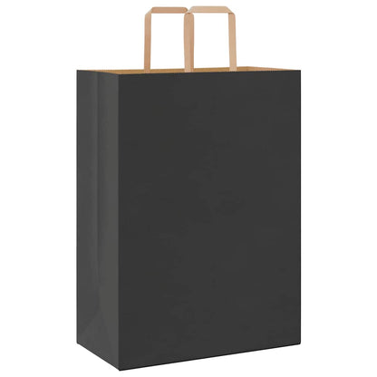Papiertragetaschen 250 Stk. mit Henkeln Schwarz 32x17x44 cm