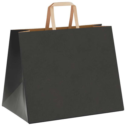 Papiertragetaschen 250 Stk. mit Henkeln Schwarz 32x22x24 cm