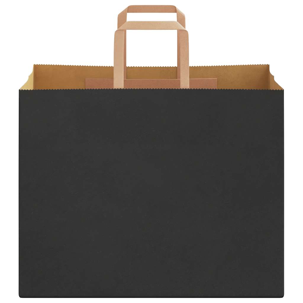 Papiertragetaschen 250 Stk. mit Henkeln Schwarz 32x22x24 cm
