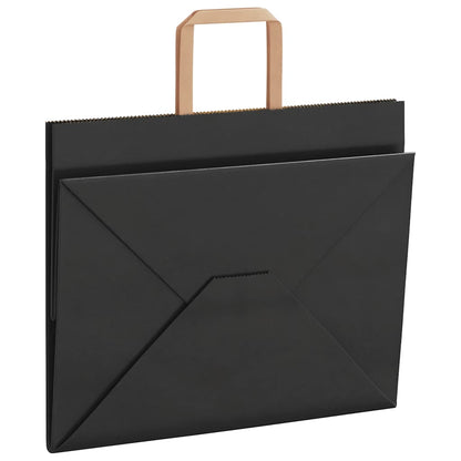 Papiertragetaschen 250 Stk. mit Henkeln Schwarz 32x22x24 cm
