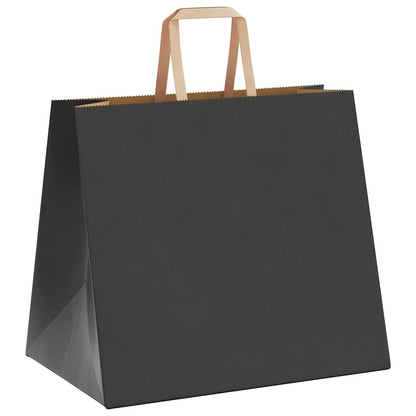 Papiertragetaschen 250 Stk. mit Henkeln Schwarz 32x22x28 cm