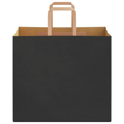 Papiertragetaschen 250 Stk. mit Henkeln Schwarz 32x22x28 cm