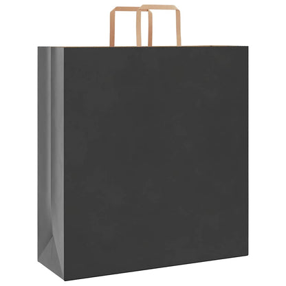 Papiertragetaschen 250 Stk. mit Henkeln Schwarz 45x17x48 cm