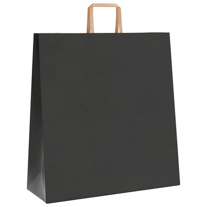Papiertragetaschen 250 Stk. mit Henkeln Schwarz 45x17x48 cm