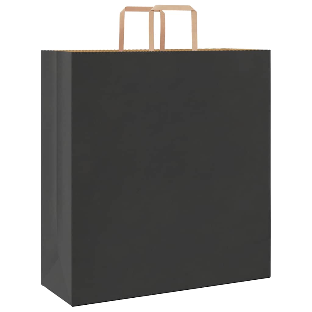 Papiertragetaschen 250 Stk. mit Henkeln Schwarz 45x17x48 cm