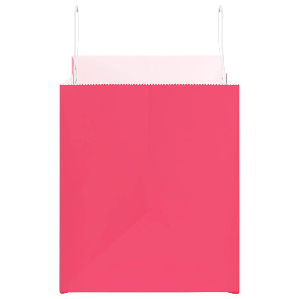 Papiertragetaschen 50 Stk. mit Henkeln Rosa 32x22x24 cm
