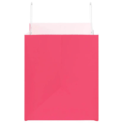 Papiertragetaschen 50 Stk. mit Henkeln Rosa 32x22x24 cm