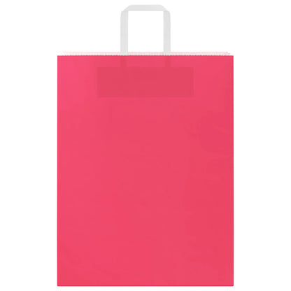 Papiertragetaschen 250 Stk. mit Henkeln Rosa 32x12x42 cm