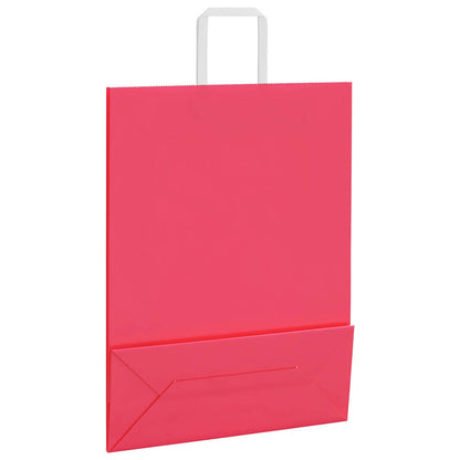 Papiertragetaschen 250 Stk. mit Henkeln Rosa 32x12x42 cm