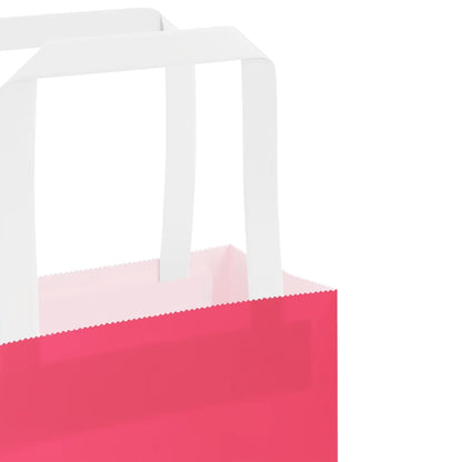 Papiertragetaschen 250 Stk. mit Henkeln Rosa 32x12x42 cm