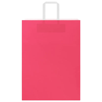 Papiertragetaschen 250 Stk. mit Henkeln Rosa 32x17x44 cm