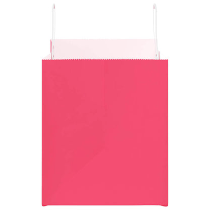 Papiertragetaschen 250 Stk. mit Henkeln Rosa 32x22x24 cm