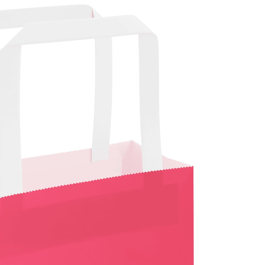 Papiertragetaschen 250 Stk. mit Henkeln Rosa 32x22x28 cm