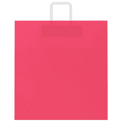 Papiertragetaschen 250 Stk. mit Henkeln Rosa 45x17x48 cm