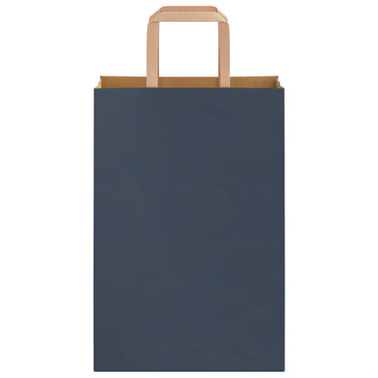 Papiertragetaschen 50 Stk. mit Henkeln Blau 21x11x31 cm