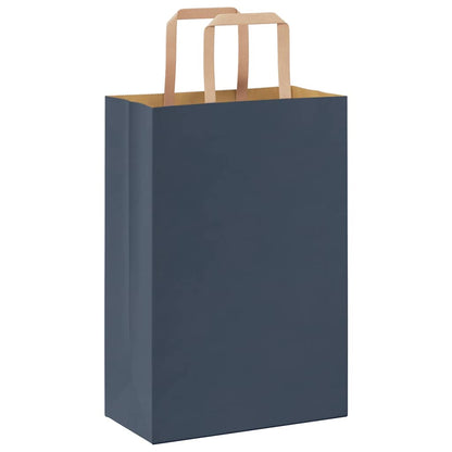 Papiertragetaschen 50 Stk. mit Henkeln Blau 21x11x31 cm