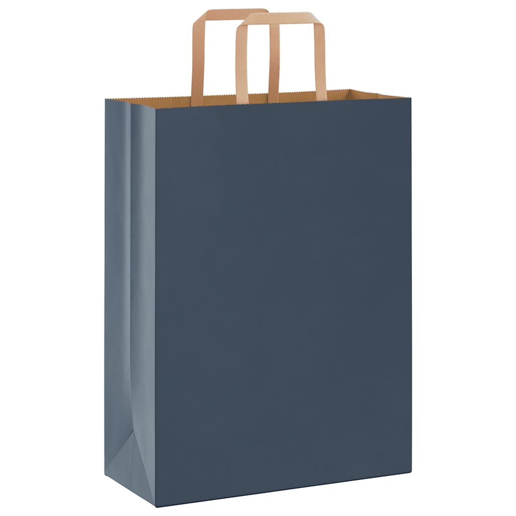 Papiertragetaschen 50 Stk. mit Henkeln Blau 26x12x35 cm