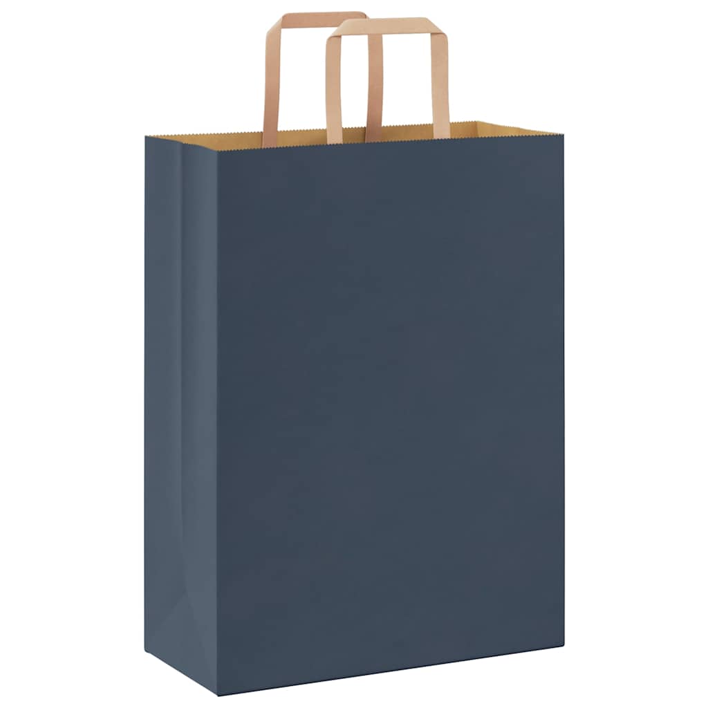 Papiertragetaschen 50 Stk. mit Henkeln Blau 26x12x35 cm