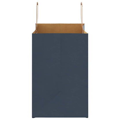 Papiertragetaschen 50 Stk. mit Henkeln Blau 26x17x25 cm