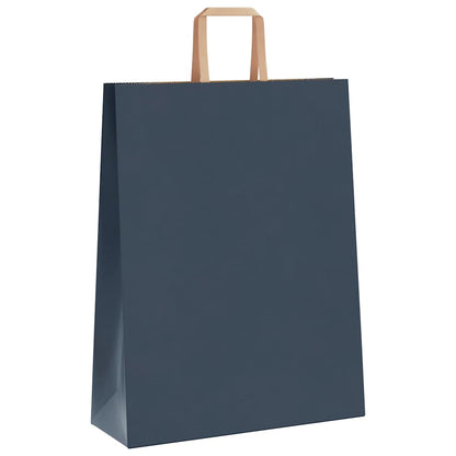 Papiertragetaschen 50 Stk. mit Henkeln Blau 32x12x42 cm