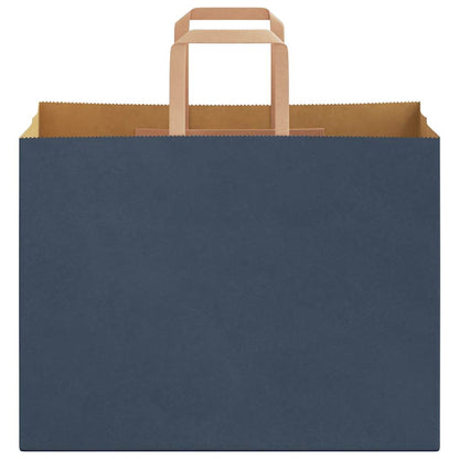 Papiertragetaschen 50 Stk. mit Henkeln Blau 32x17x25 cm